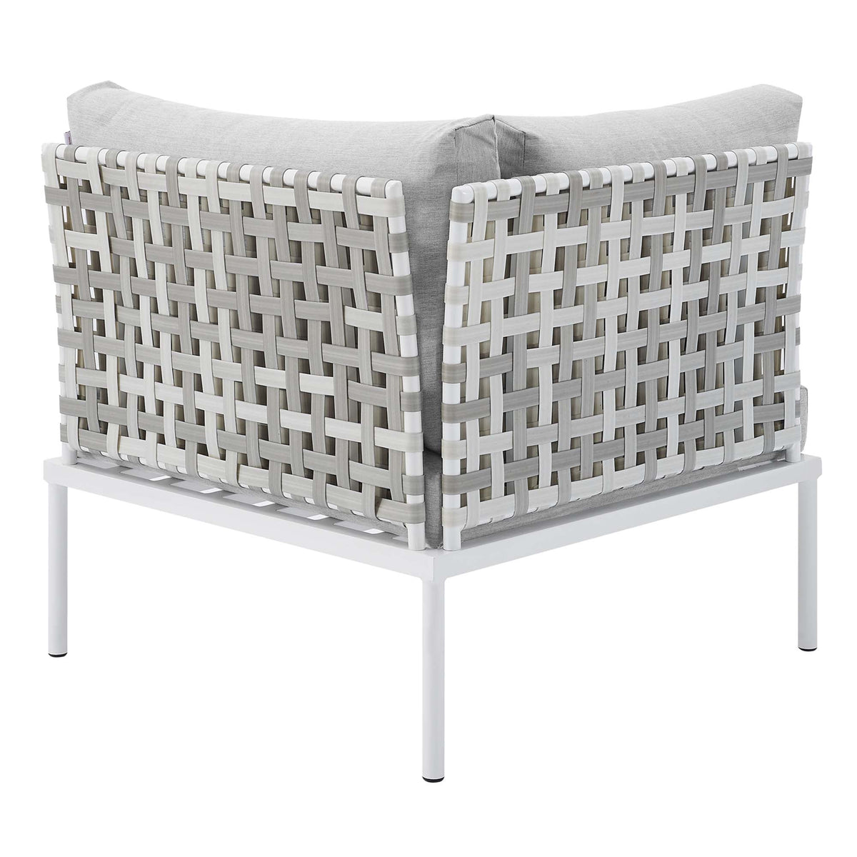 Harmony Sunbrella® Basket Weave Outdoor Aluminum Corner Chair