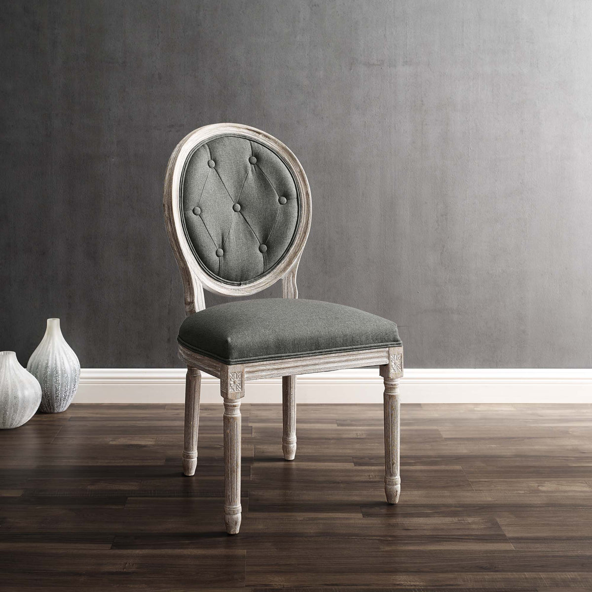 Arise Vintage French Upholstered Fabric Dining Side Chair - view 8
