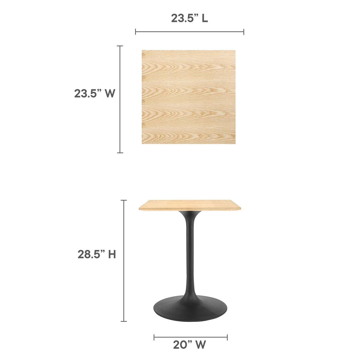 Lippa Square Wood Dining Table