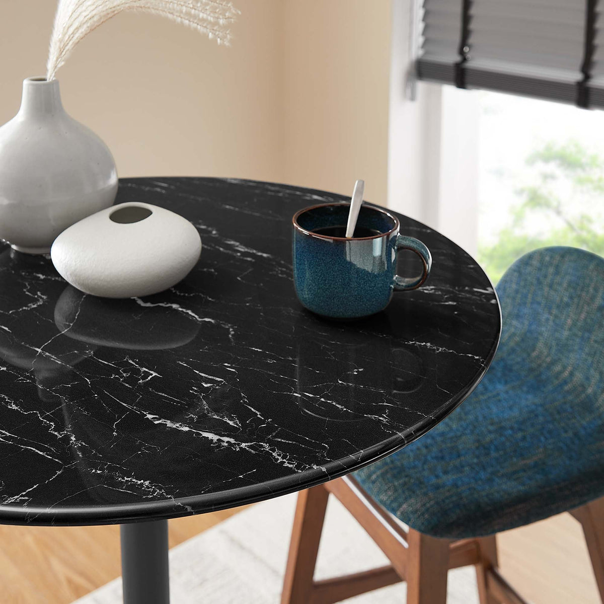 Lippa Round Artificial Marble Bar Table - view 34