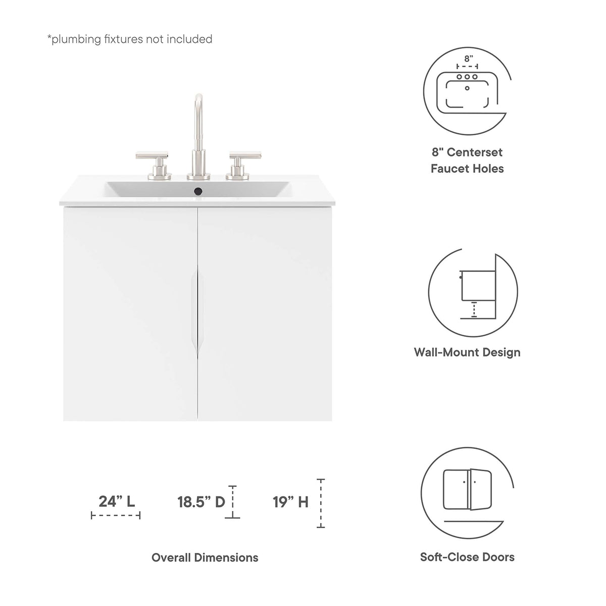 Vitality Bathroom Cabinet Basin Not Included