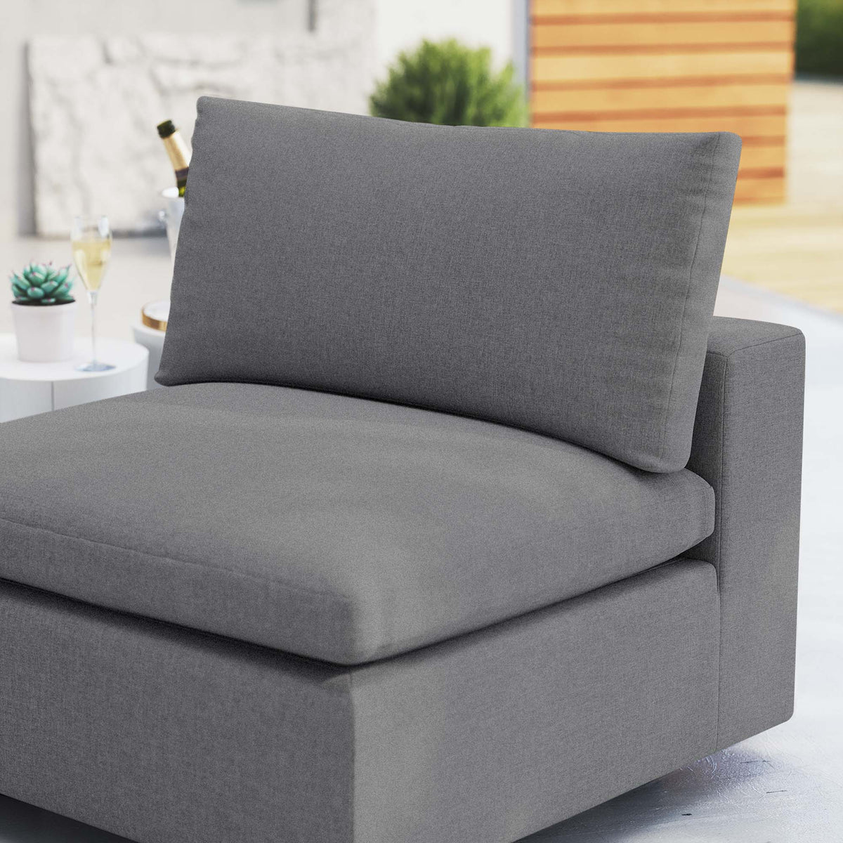 Commix Sunbrella® Outdoor Patio Armless Chair - view 13