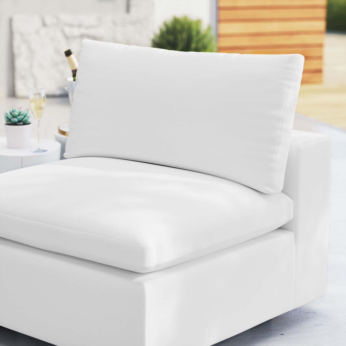 Commix Sunbrella® Outdoor Patio Armless Chair - view 14