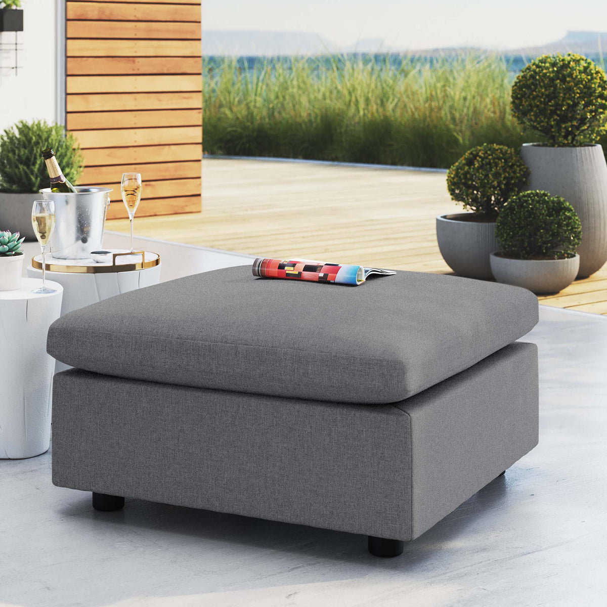 Commix Sunbrella® Outdoor Patio Ottoman - view 14