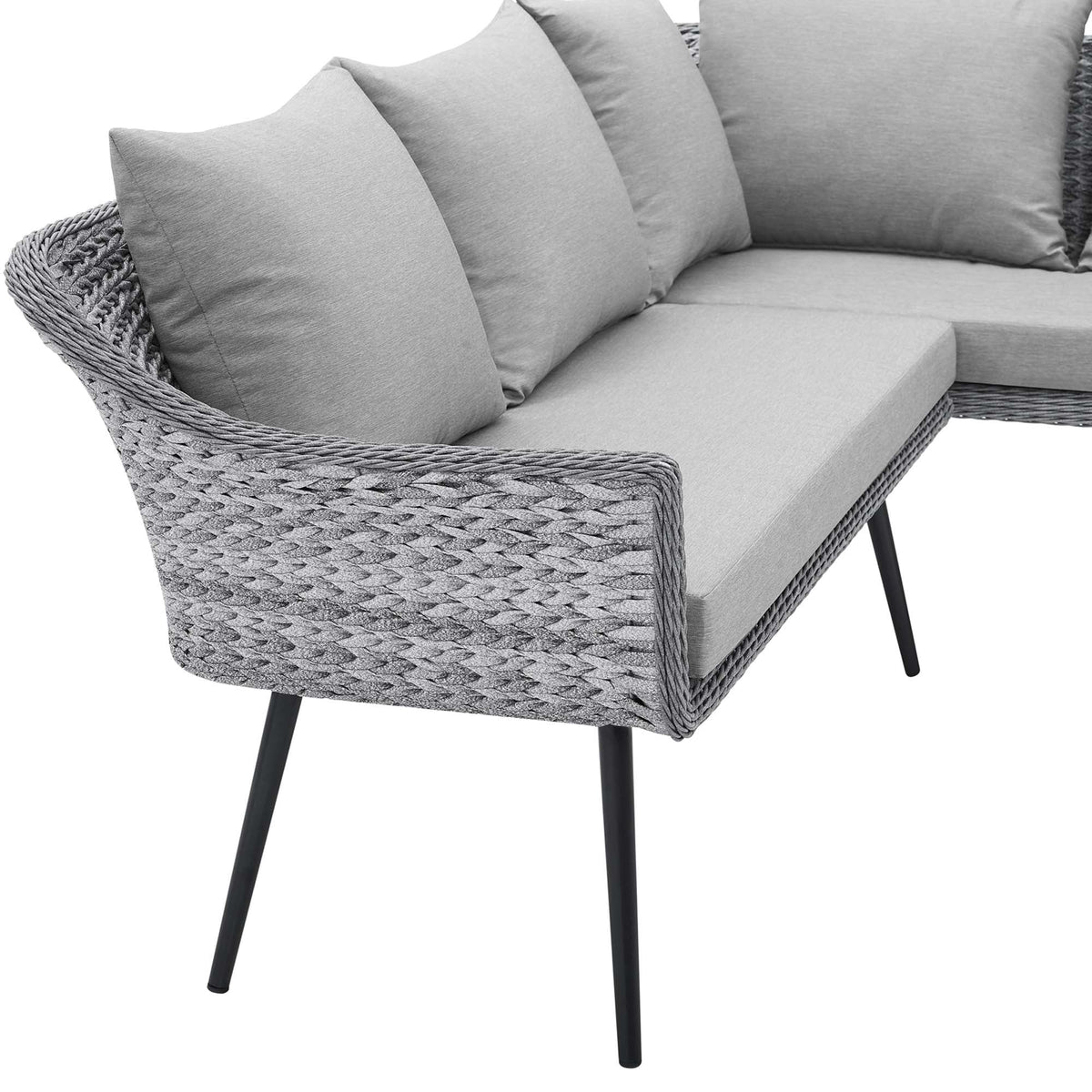 Endeavor Wicker Rattan Outdoor Patio Wicker Rattan Seating Set - view 3