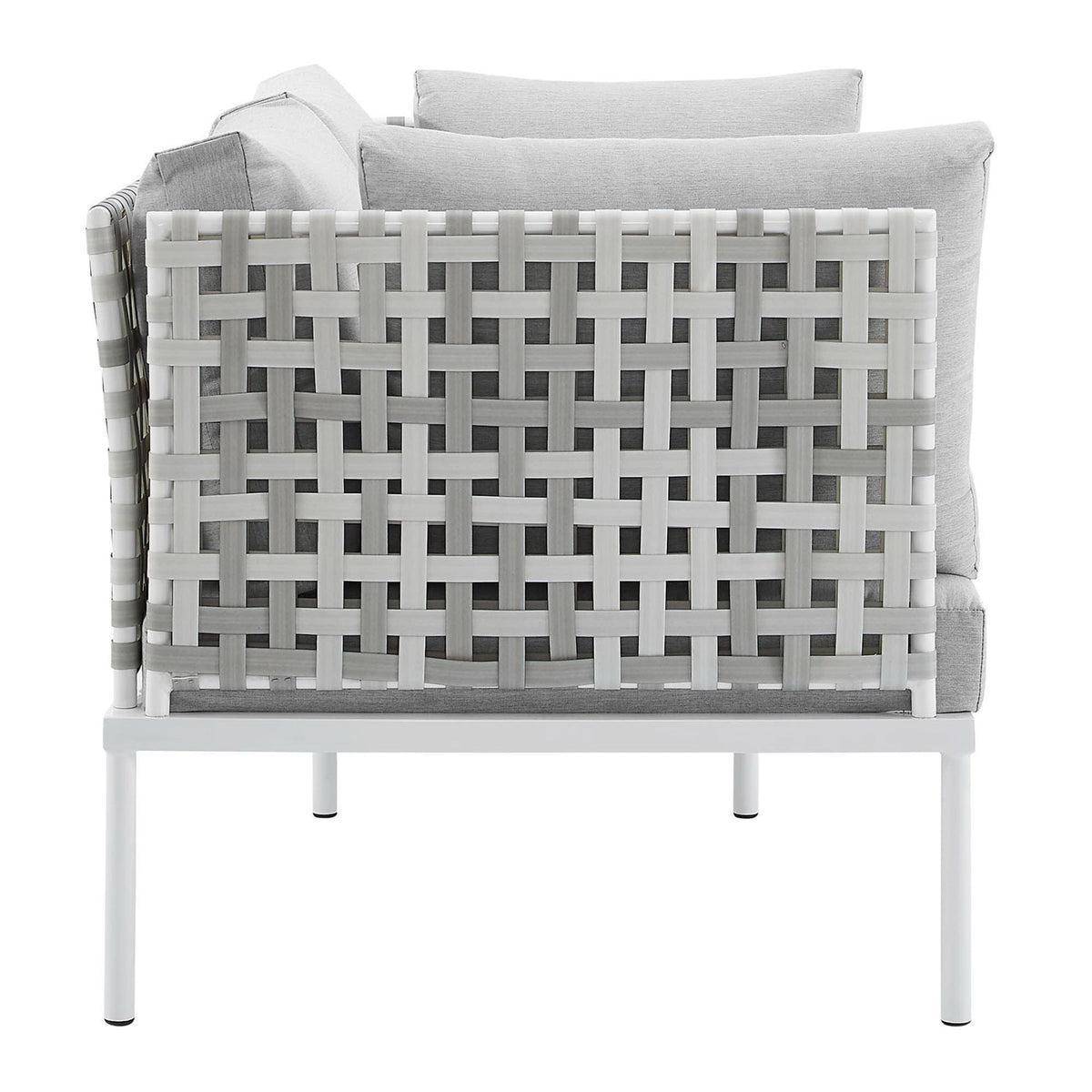 Harmony Sunbrella® Basket Weave Outdoor Aluminum Loveseat