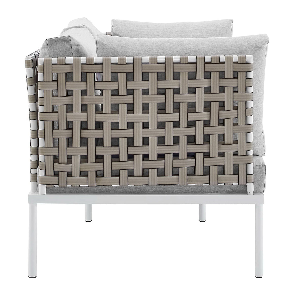 Harmony Sunbrella® Basket Weave Outdoor Aluminum Loveseat