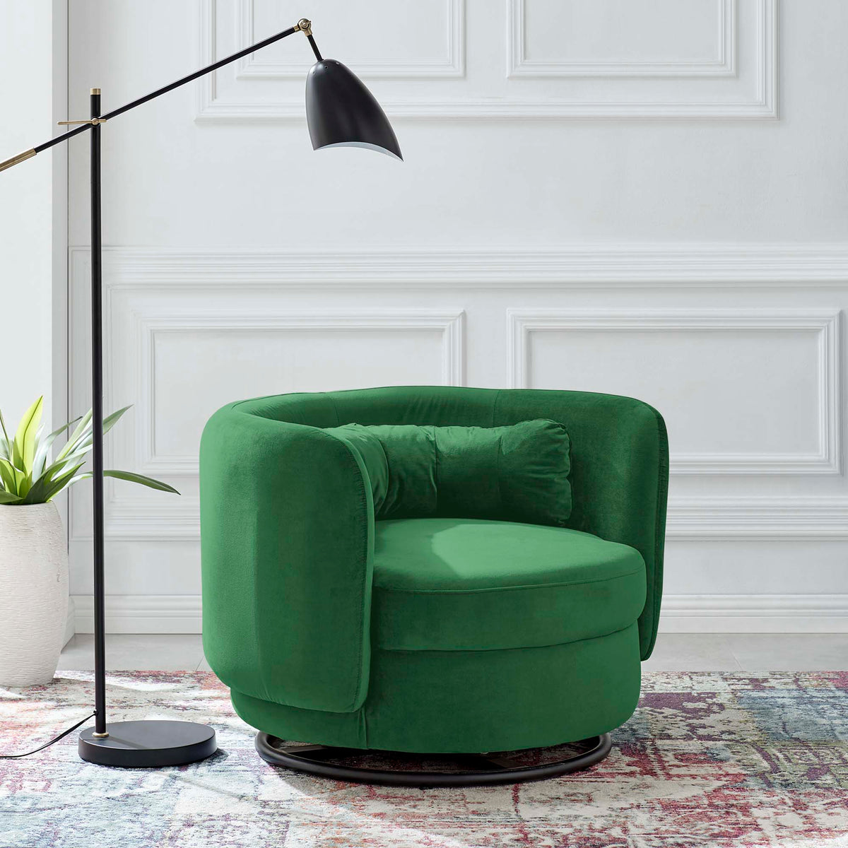 Relish Performance Velvet Swivel Chair - view 19