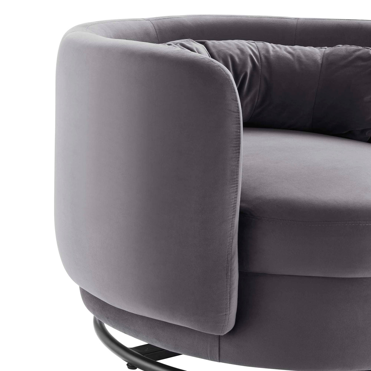 Relish Performance Velvet Swivel Chair - view 11