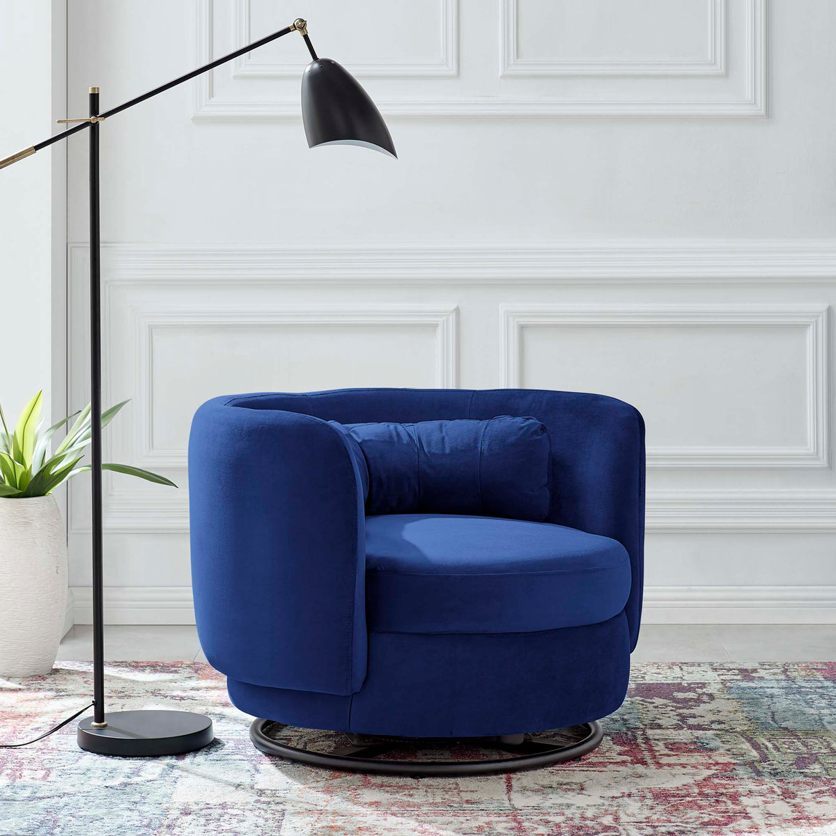 Relish Performance Velvet Swivel Chair - view 21