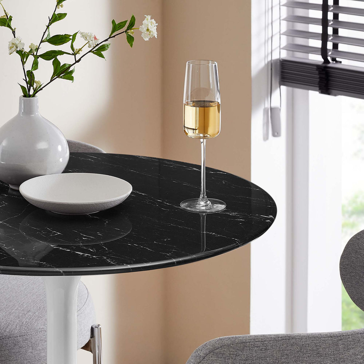 Lippa Round Artificial Marble Bar Table - view 35