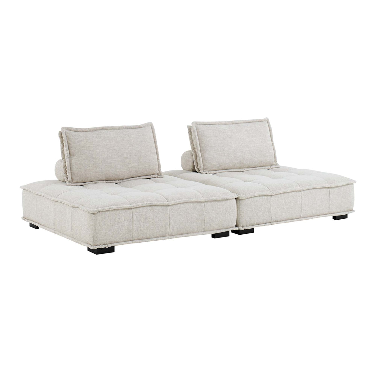 Saunter 2-Piece Tufted Fabric Fabric Loveseat - view 1