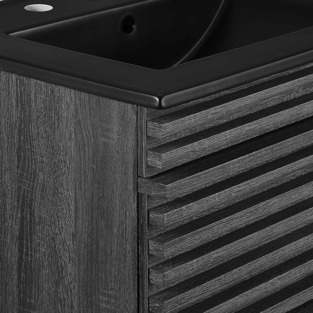 Render Wall-Mount Bathroom Vanity with Black Basin Included