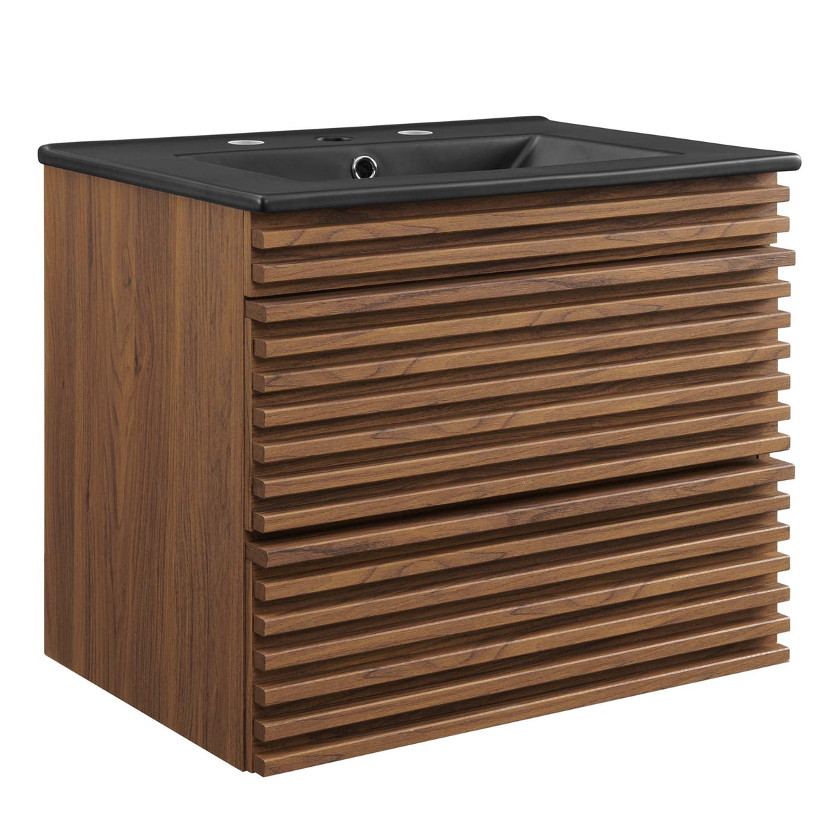 Render Wall-Mount Bathroom Vanity with Black Basin Included