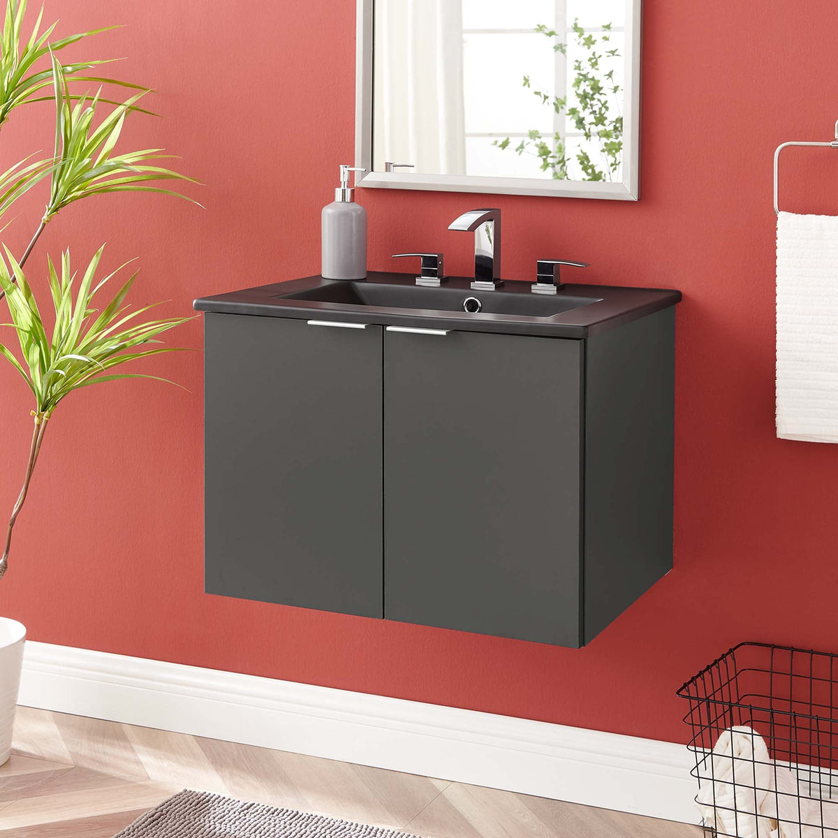 Maybelle Wall-Mount Bathroom Vanity Basin Included