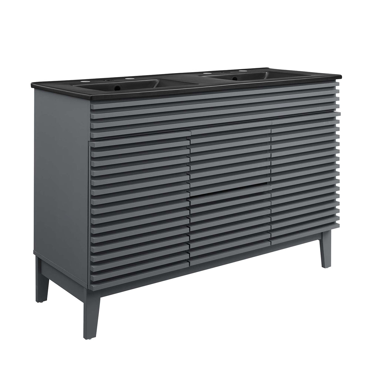 Render 48" Bathroom Vanity with Black Basin Included - view 3