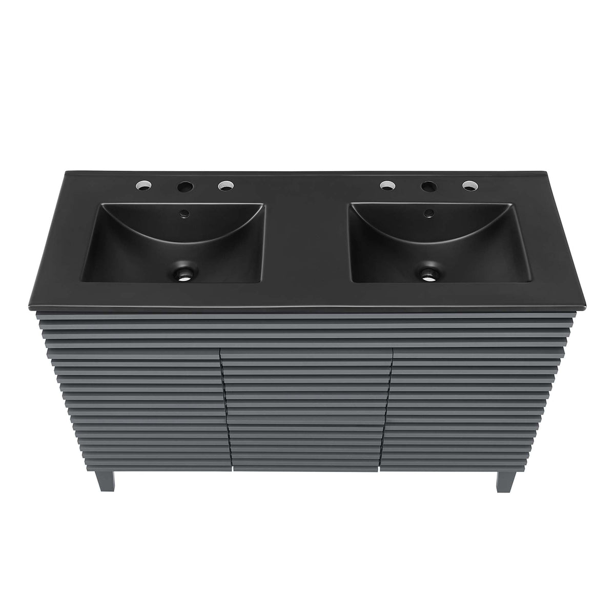 Render 48" Bathroom Vanity with Black Basin Included - view 48