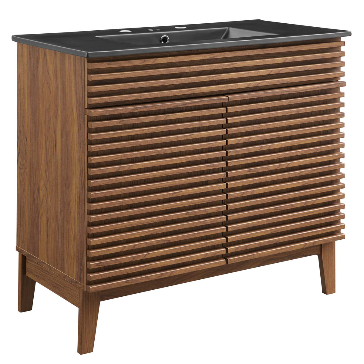 Render Bathroom Vanity with Black Basin Included