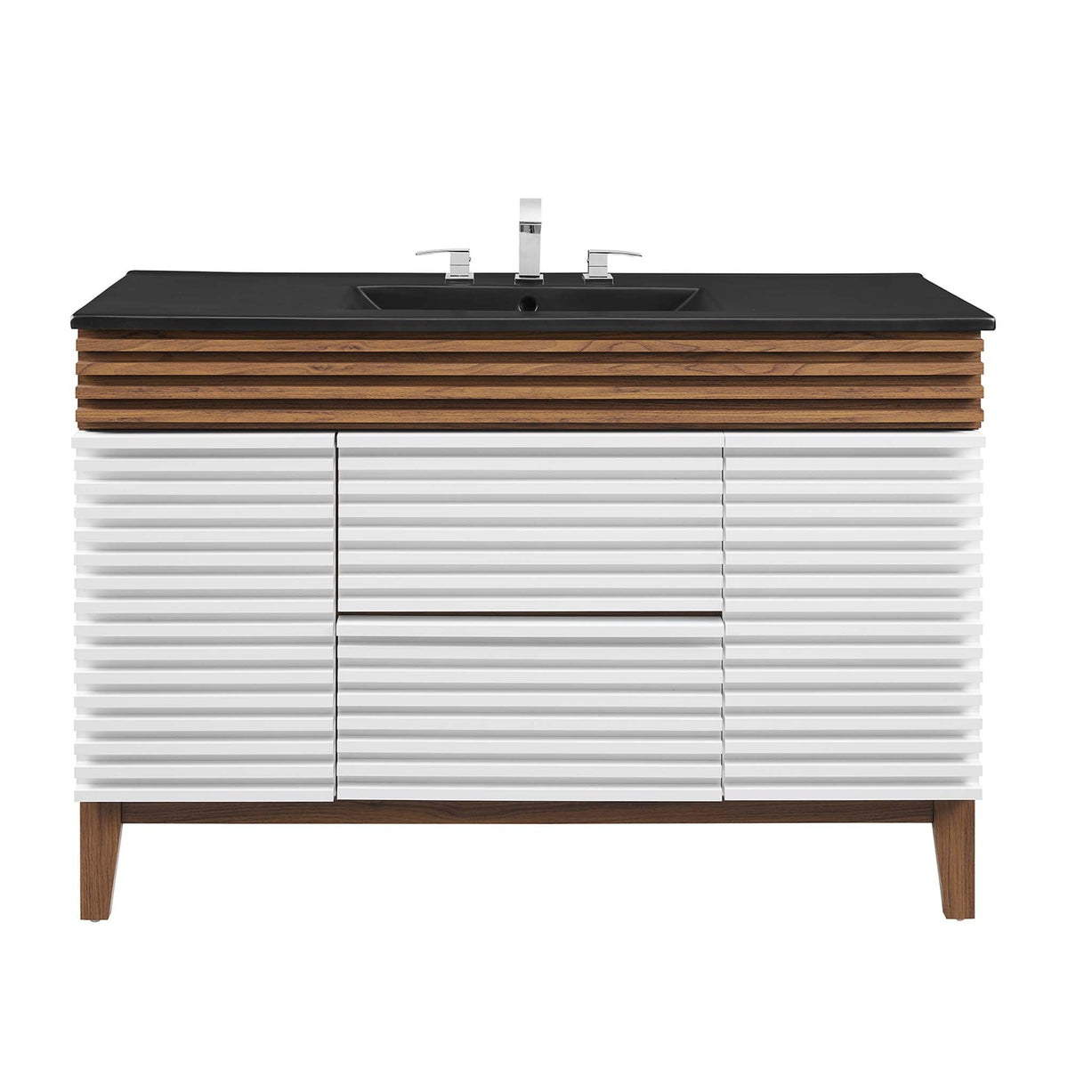 Render 48" Bathroom Vanity with Black Basin Included - view 36