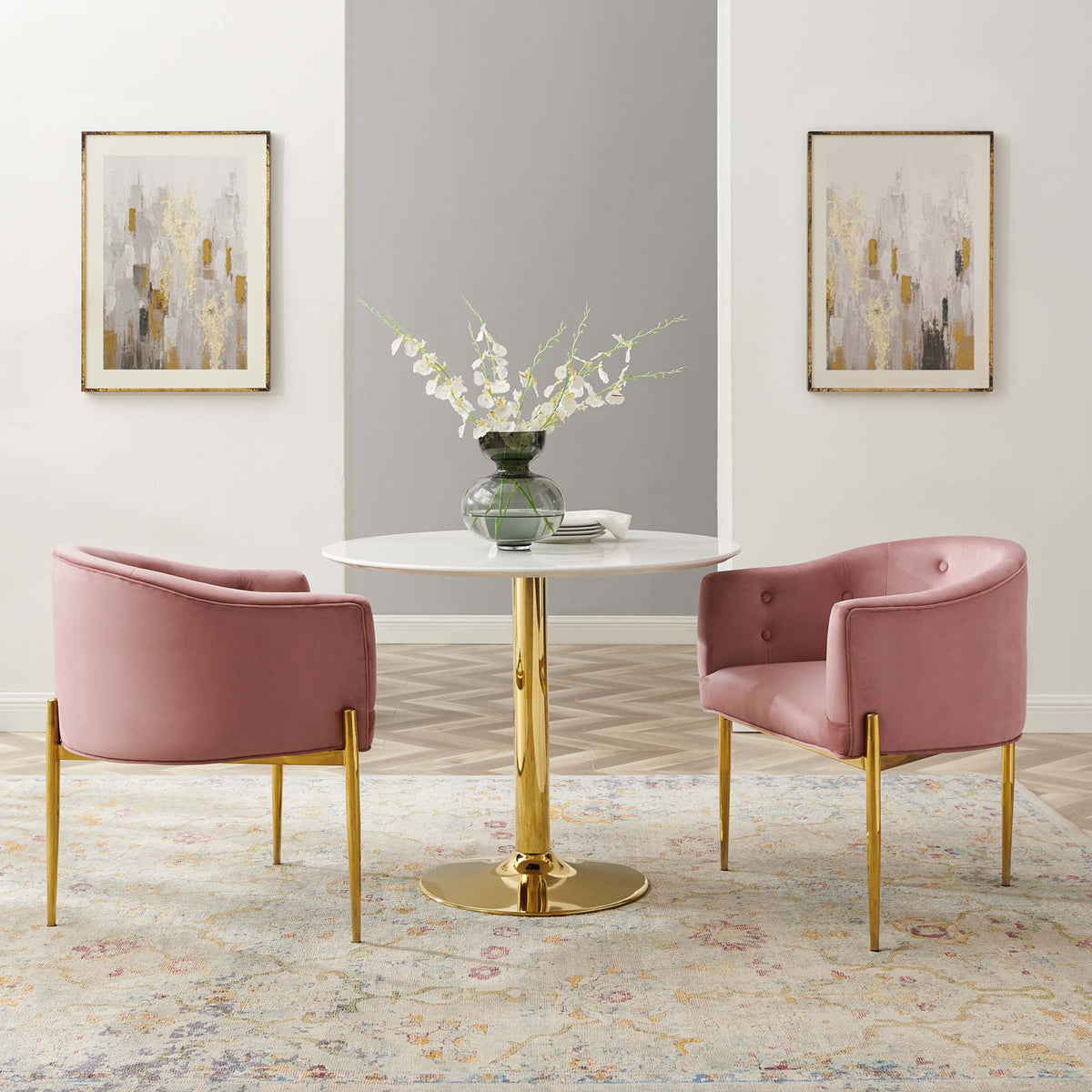 Savour Tufted Performance Velvet Accent Chairs - Set of 2