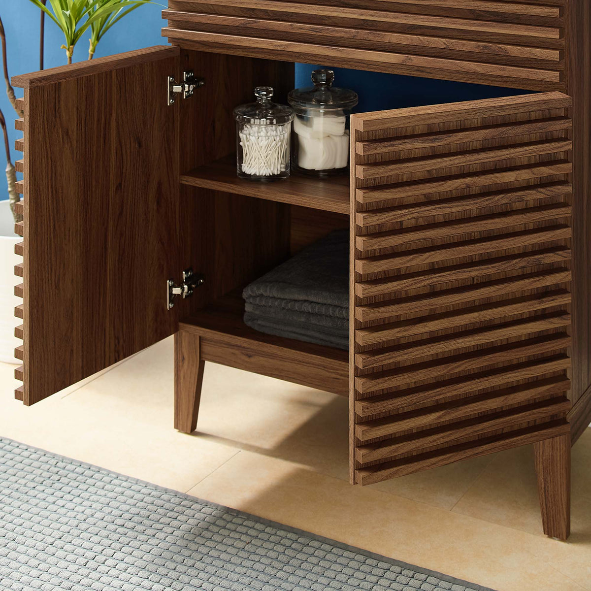 Render Bathroom Vanity with Black Basin Included
