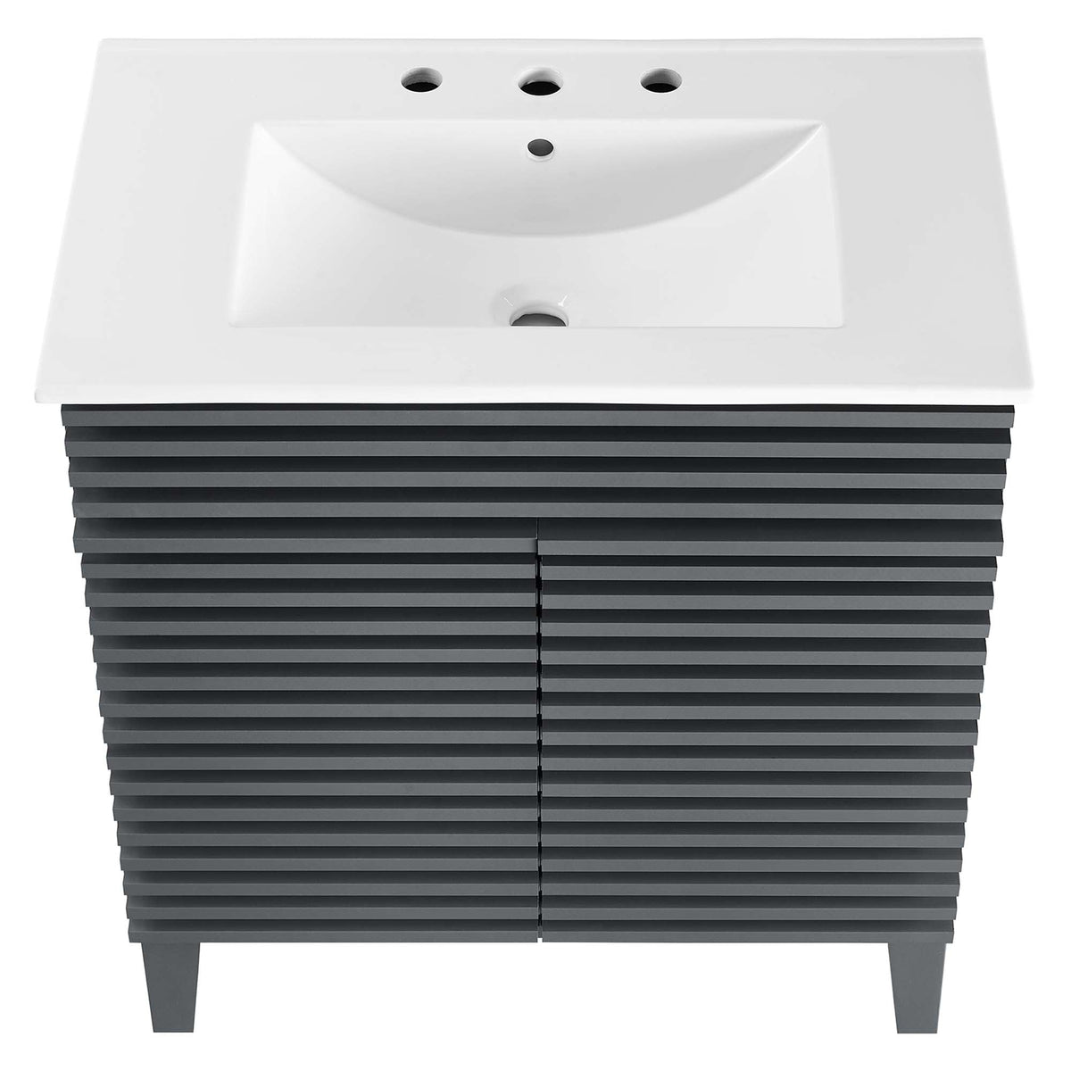 Render 30" and 36" Bathroom Vanities with White Basin Included