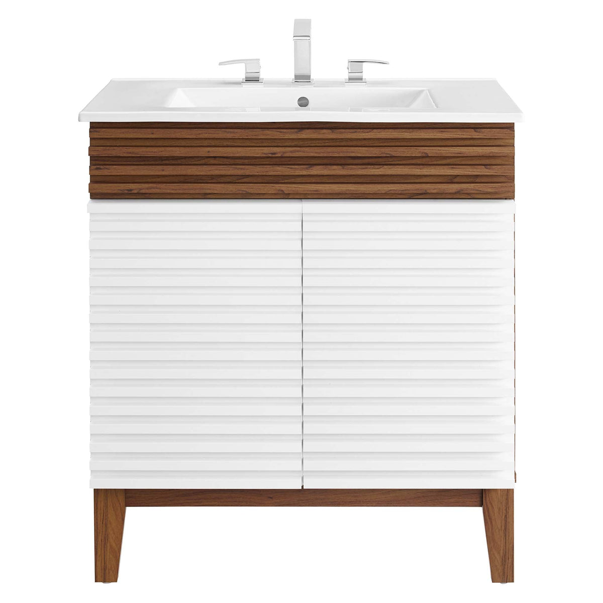 Render 30" and 36" Bathroom Vanities with White Basin Included