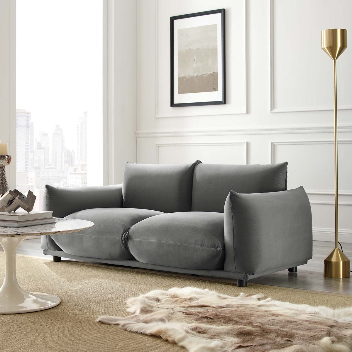 Copious Performance Velvet Loveseat