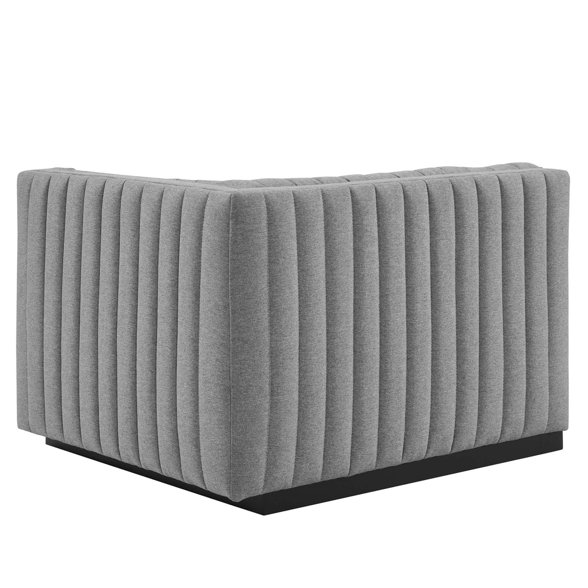 Conjure Channel Tufted Upholstered Fabric Right-Arm Chair - view 8