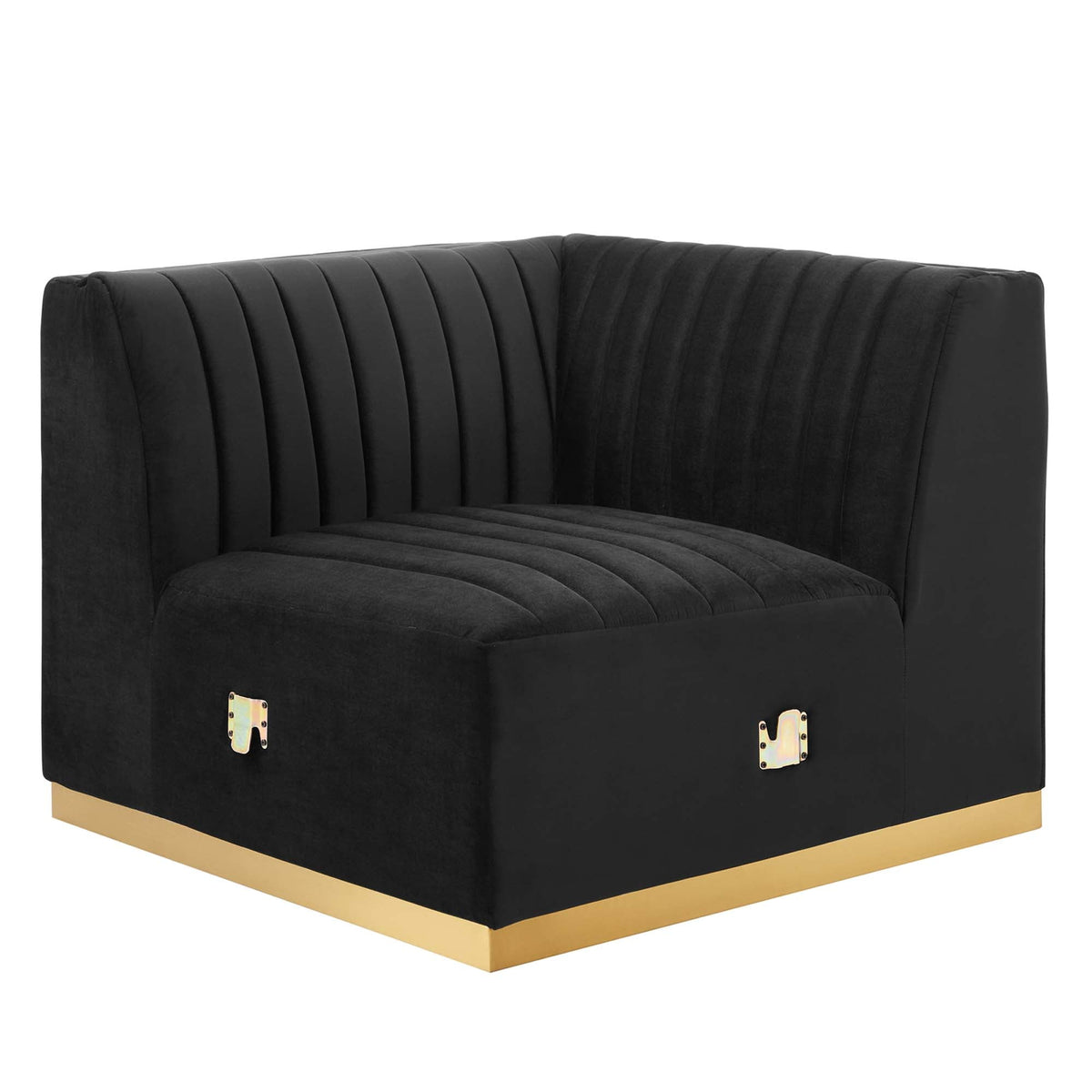 Conjure Channel Tufted Performance Velvet Right Corner Chair - view 1