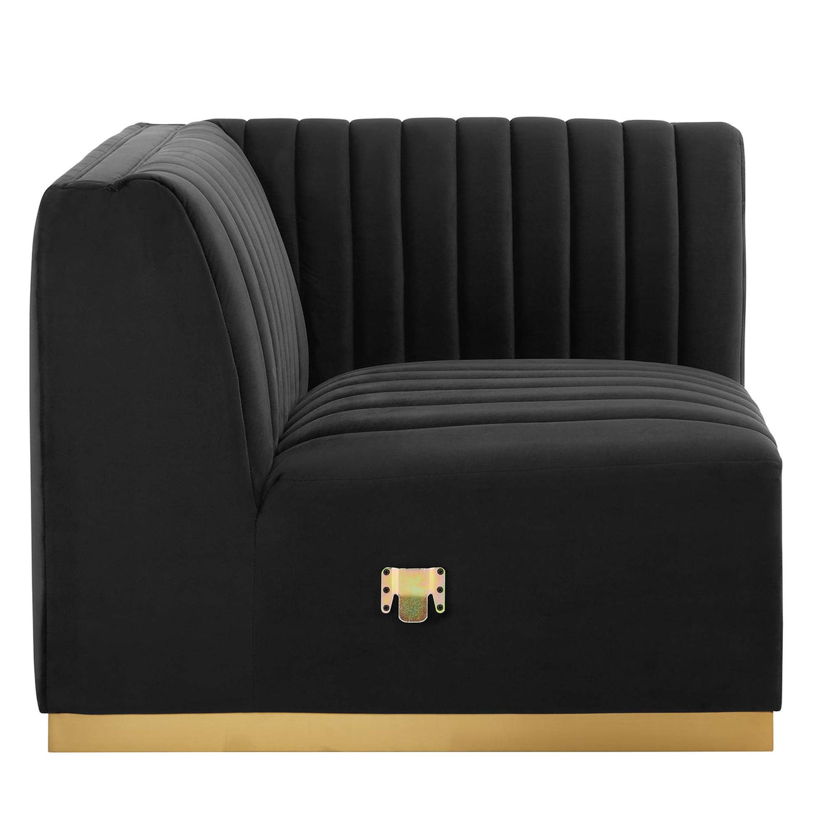 Conjure Channel Tufted Performance Velvet Right Corner Chair - view 6