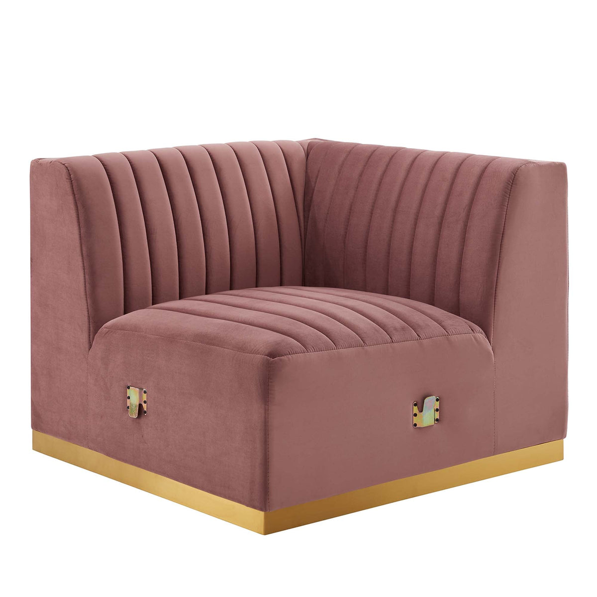 Conjure Channel Tufted Performance Velvet Right Corner Chair - view 2