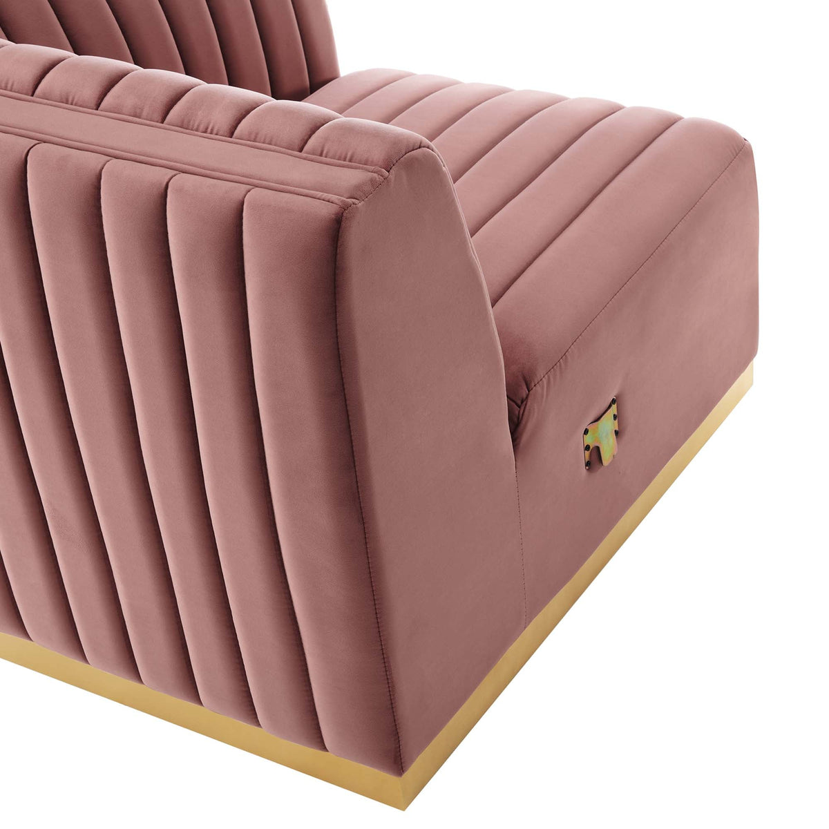 Conjure Channel Tufted Performance Velvet Right Corner Chair - view 17