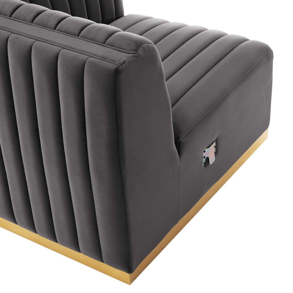 Conjure Channel Tufted Performance Velvet Right Corner Chair - view 18
