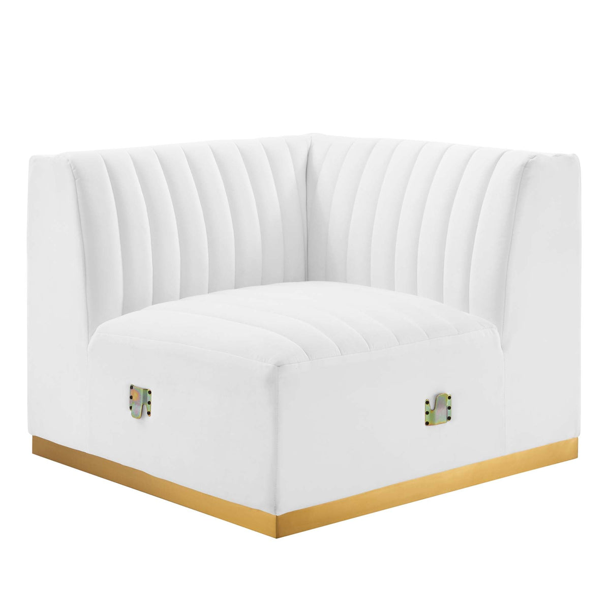 Conjure Channel Tufted Performance Velvet Right Corner Chair - view 5