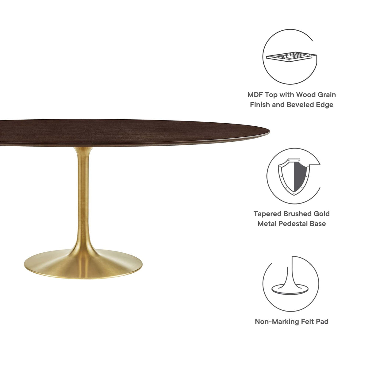 Lippa Oval Wood Dining Table