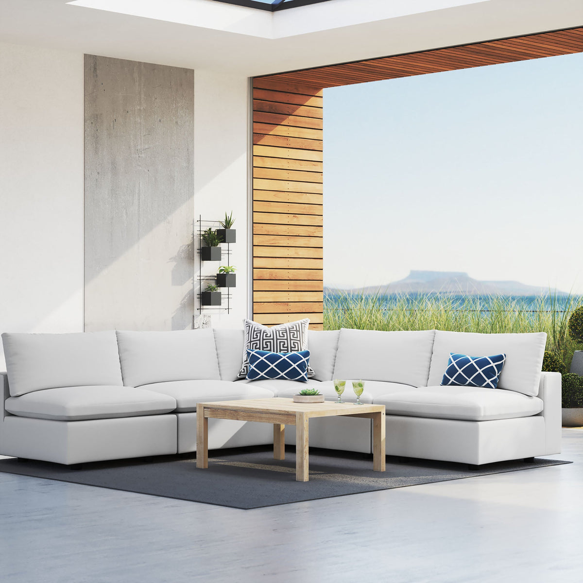 Commix 5-Piece Sunbrella® Outdoor Patio Sectional Sofa - view 21