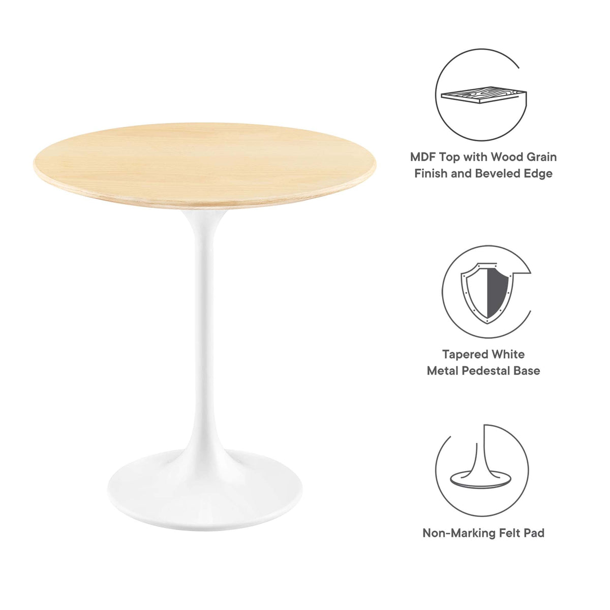 Lippa Round Wood Side Table