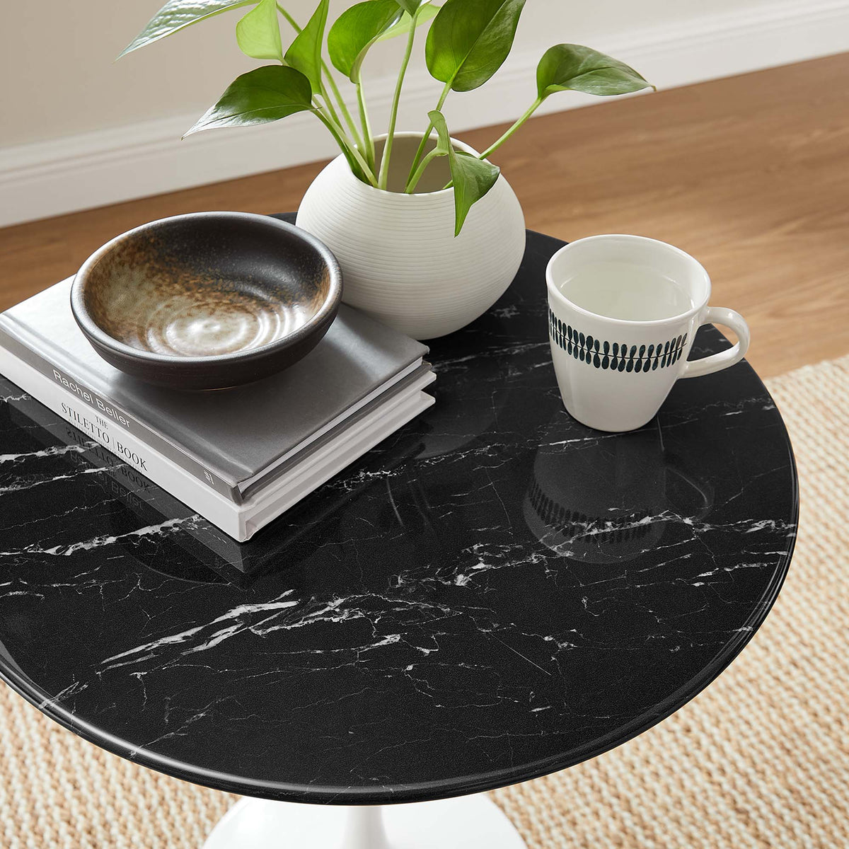 Lippa Round Artificial Marble Side Table - view 31