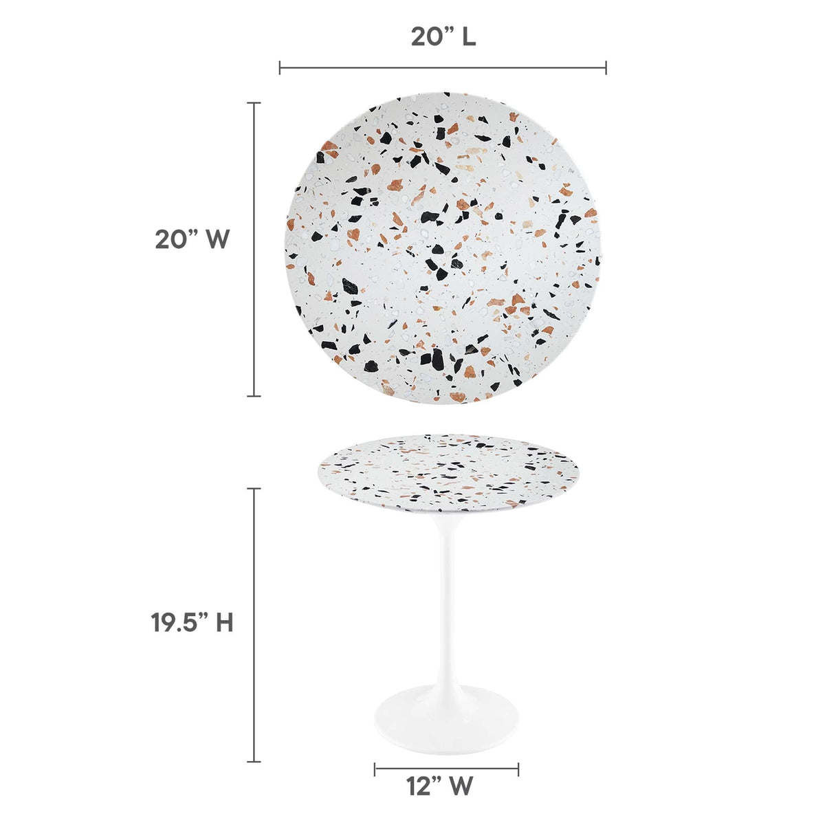 Lippa Round Terrazzo Side Table - view 13