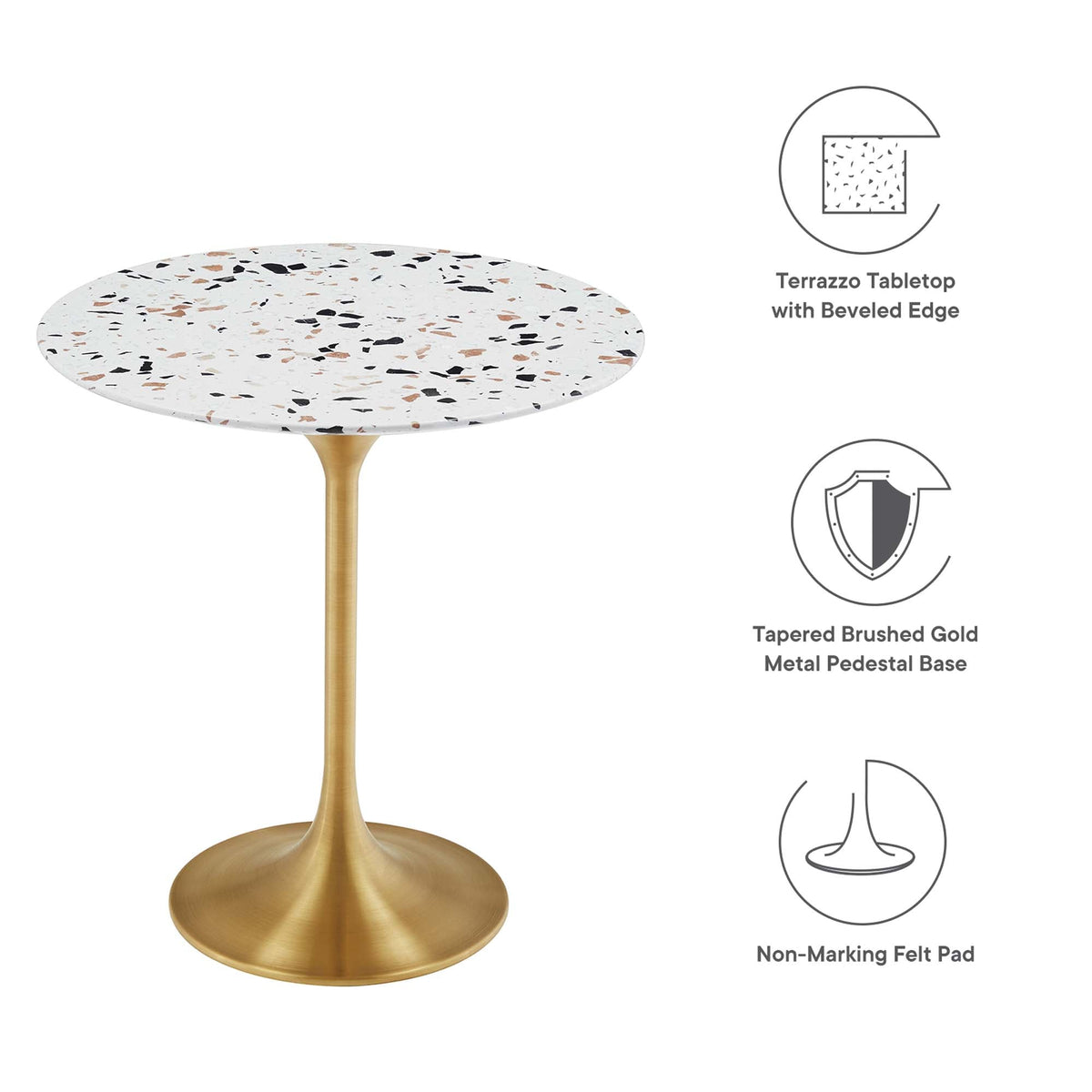 Lippa Round Terrazzo Side Table - view 11