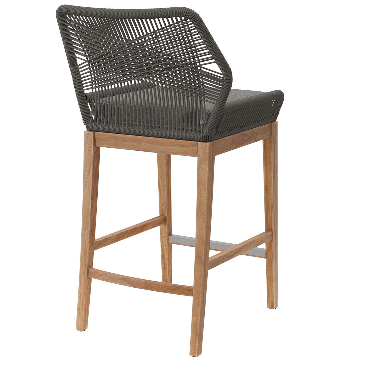 Wellspring Outdoor Patio Teak Wood Bar Stool - view 8