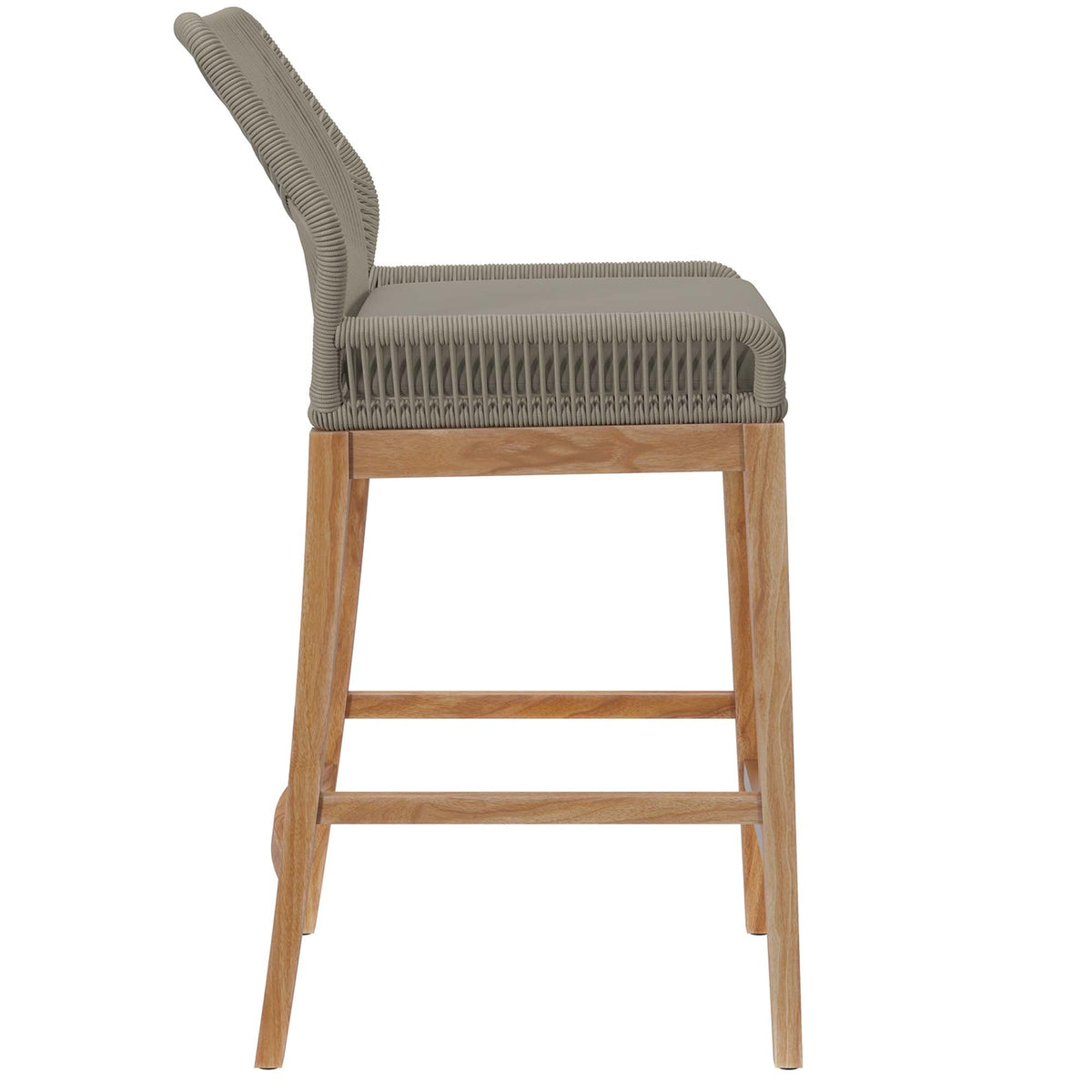 Wellspring Outdoor Patio Teak Wood Bar Stool - view 6