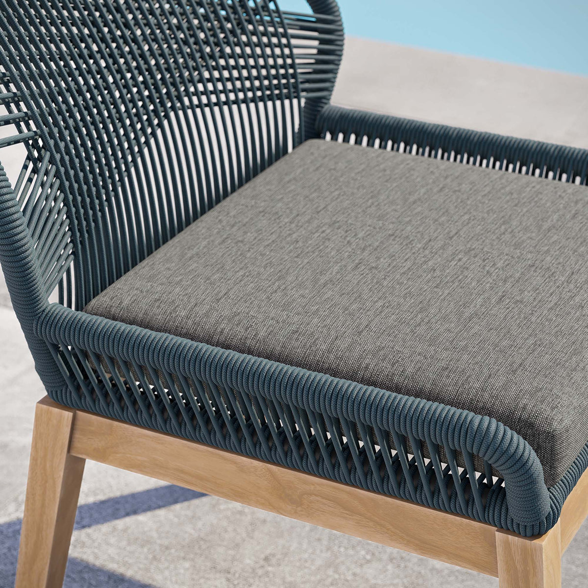 Wellspring Outdoor Patio Teak Wood Dining Chair - view 16