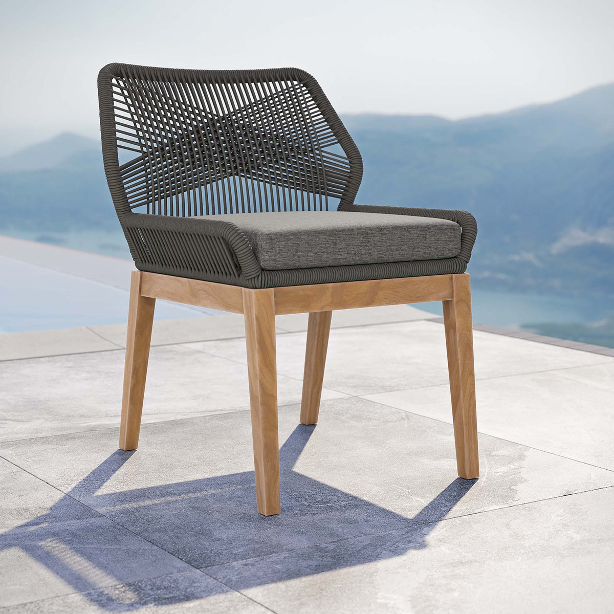 Wellspring Outdoor Patio Teak Wood Dining Chair - view 20