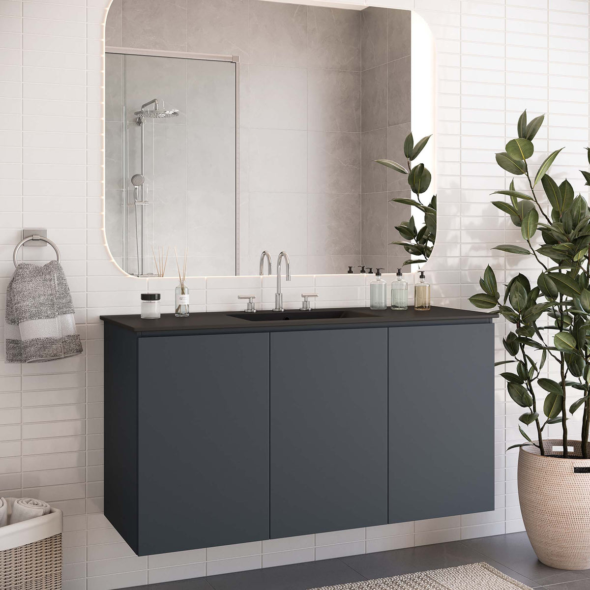 Bryn Wall-Mount Bathroom Vanity Basin Included