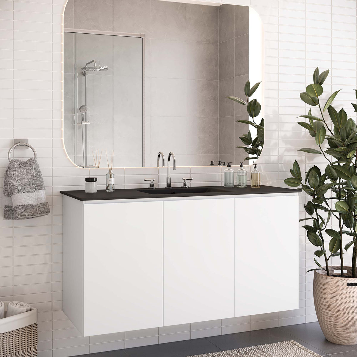 Bryn Wall-Mount Bathroom Vanity Basin Included