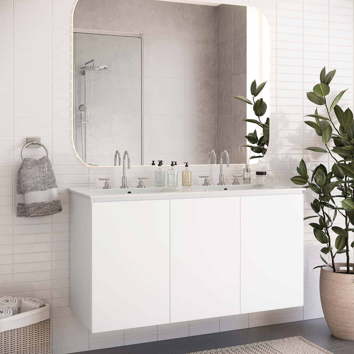 Bryn Wall-Mount Bathroom Vanity Basin Included