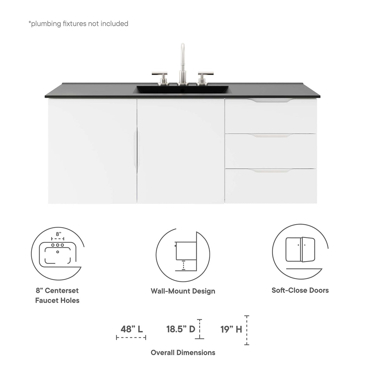 Vitality Bathroom Vanity Basin Included