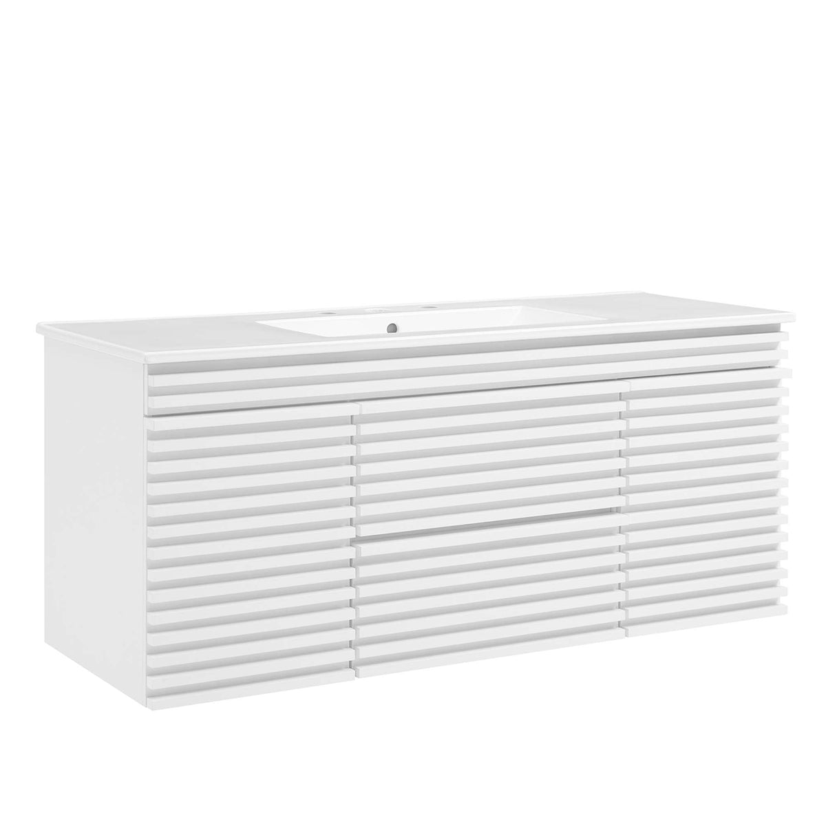 Render 48" Wall-Mount Bathroom Vanity Basin Included